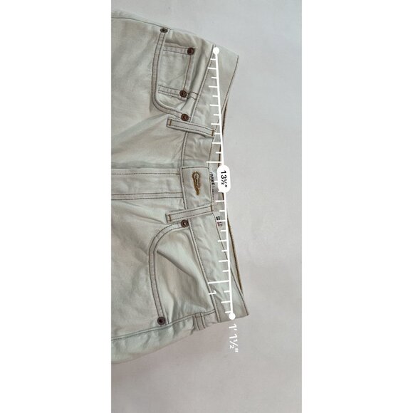 RE/DONE Denim Cut Shorts in White - Picture 4 of 5